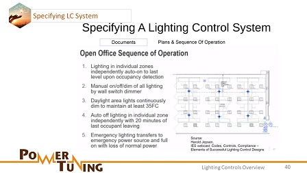 specifying a lighting control solution